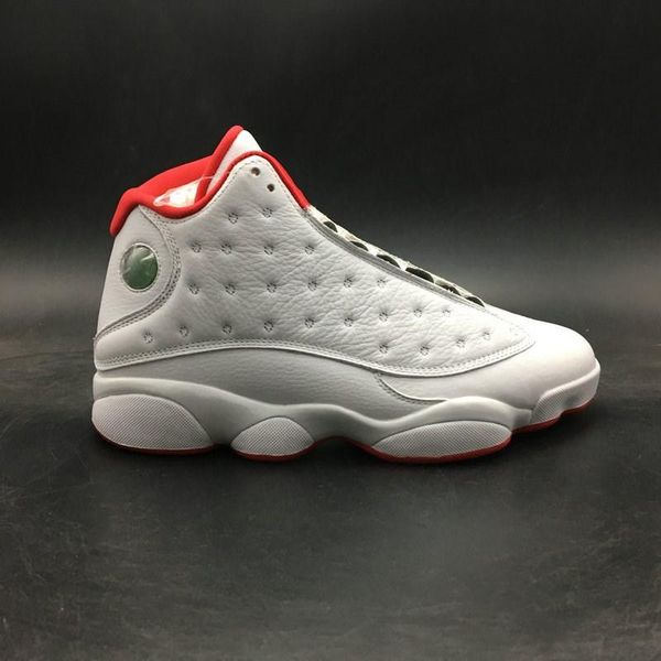 

designer 13 history of flight athletic outdoor shoes white university red metallic silver fashion sport trainers sneaker