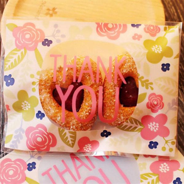 

50шт 100шт 1013cm спасибо вам спасибо конфеты cookie сумки свадьба день благодарения мешок подарков пластиковые бисквит упаковка мешок jlltx