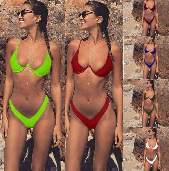 

women push up bikini set underwire women swimsuit summer bathing suit beach wear, White;black