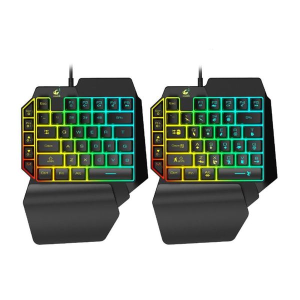

usb wired gaming keypad with led back-light gorgeous backlight 39 keys mini keypad mechanical keyboard macro definition