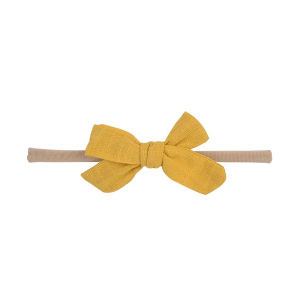 

newborn kids small mini grosgrain ribbon bow tie headband girls diy elastic thin head bandsturban headwear hair accessories q bbygrl