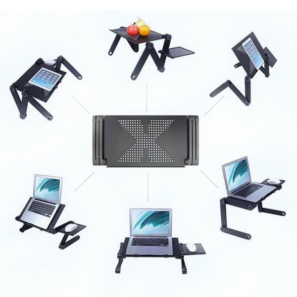 

sufeile aluminum lapfolding table computer desk stand for bed 360 degree rotation multifunctional portable folding table d5 wmtdmy