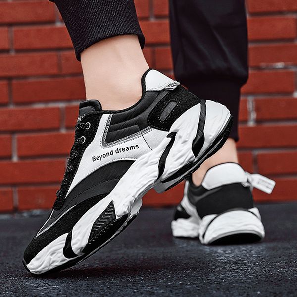

soft bottom platform running shoes for women men tripe black white three color foam mens trainers scarpe zapatos chaussures 40-45