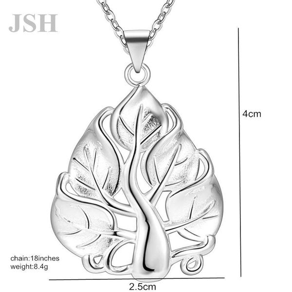 

wholesale tree silver color jewelry charm cute women wedding shiny necklace classic style 18inches nice gift ln034 h bbyrso