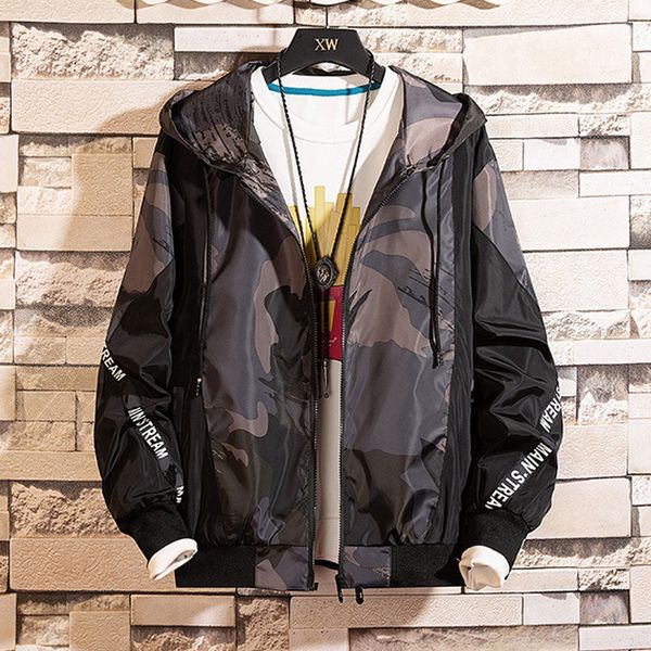 

men's bomber colorblock sports casual hip hop street new jacket with man's hood outwear x7dx, Black;brown