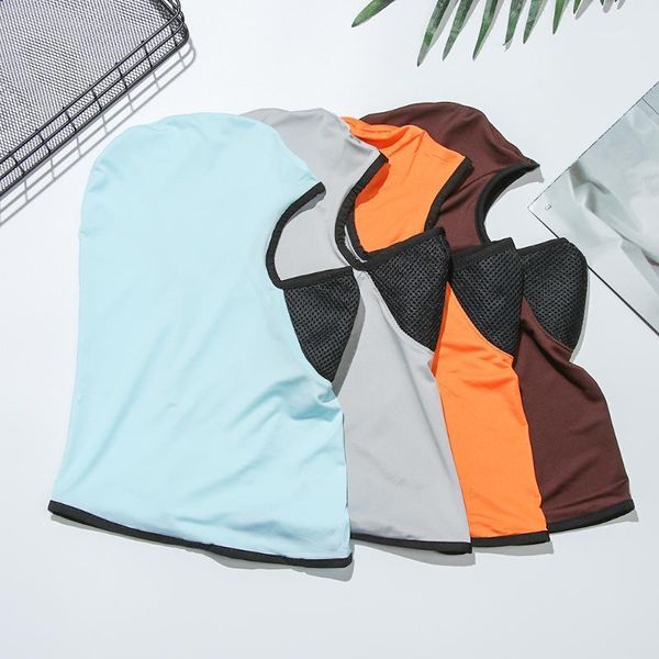 

1pc summer ultra-thin dustproof cycling scarf windproof neck cover full face mask outdoor sport anti-uv protective accessory1, Black