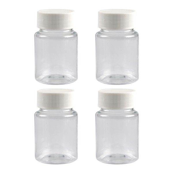 

storage bottles & jars 4pcs plastic bottle container swivel lid leakproof candies thickened 50ml cosmetic liquid empty refillable wide mouth