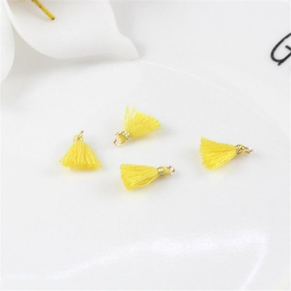 

30pcs 1cm cotton thread mini metal hanging ring tassel trim pendant diy craft arts jewelry earrings decor materials fringe trim h jlltxy