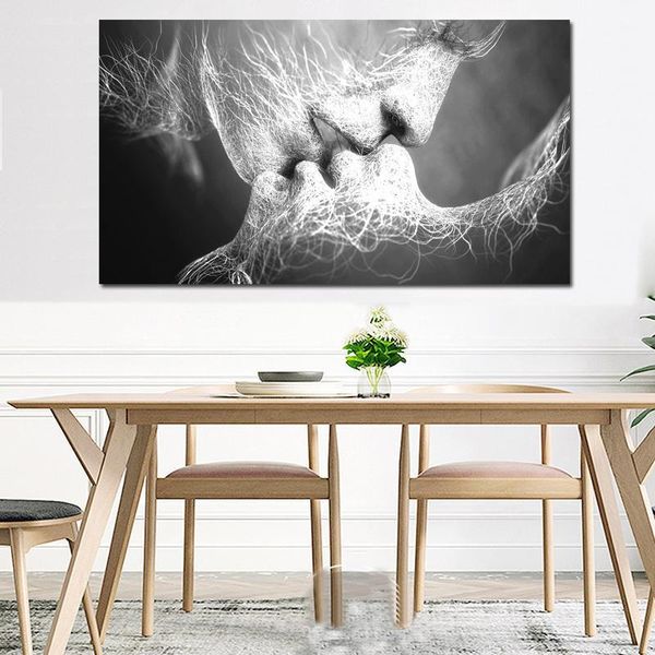 

selflessly abstract art canvas painting for living room wall pictures love kiss canvas art prints posters big huge poster1