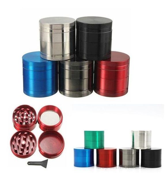 

zinc alloy 4 layers tobacco colorful herb grinder cnc teeth grinders hand muller tool owb2929