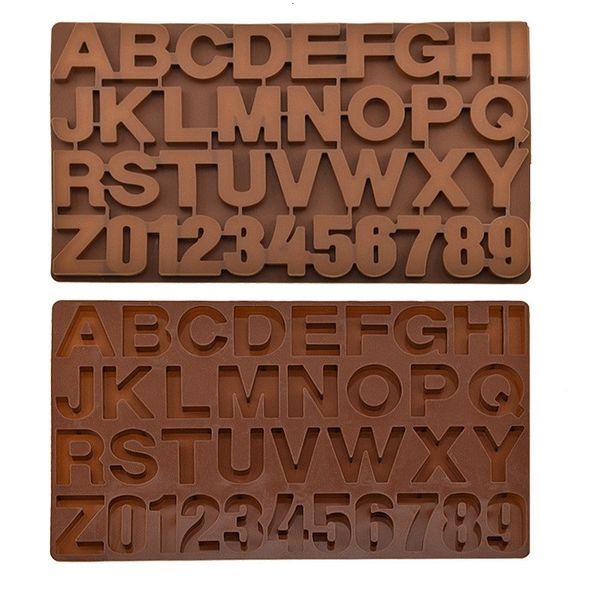 

26 mold chocolate diy alphabet silicone 3d fondant cake decor