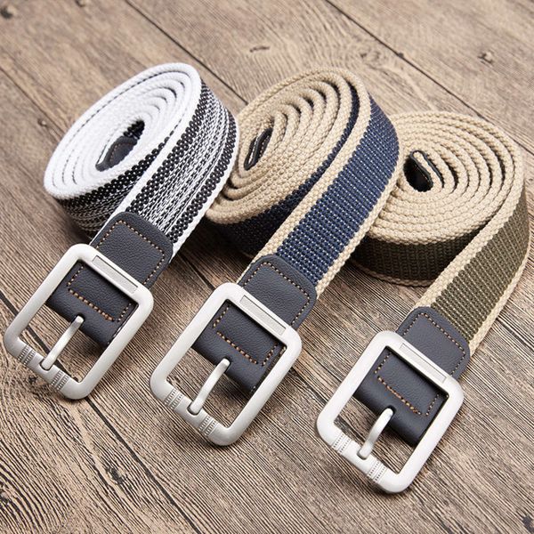 

large men's extended pin buckle canvas casual belt 150cm super long version fat man fashion, Black;green