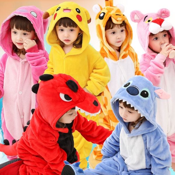 

children's blanket sleep flannel animal shape one-piece pajamas long-sleeved cartoon parent-child autumn and winter home service y20070, Blue;red