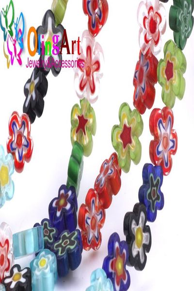 

olingart 12 шт. / лот 9-15 мм тысяча цветов пложки стеклянные бусины нерегулярная форма сливы diy браслет choker ожерелье ювелирные изделия