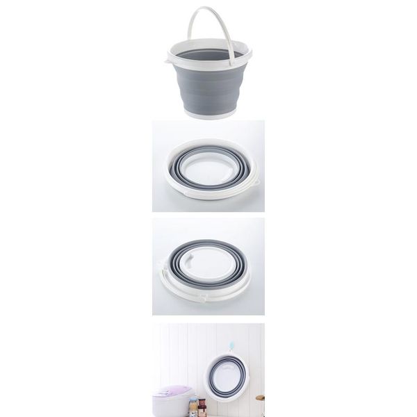 

5l bucket for fishing promotion folding bucket car wash outdoor sile bait fishing supplies bathroom clothes storag bbyklv