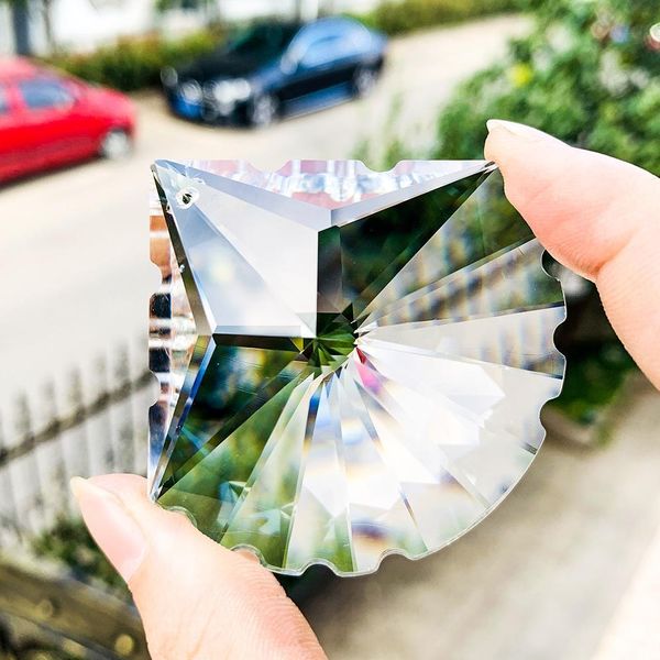 

38 60mm scallop shape crystal pendants chandelier crystals suncatcher crystal prisms for lighting part wedding decor accessories h qylvnz