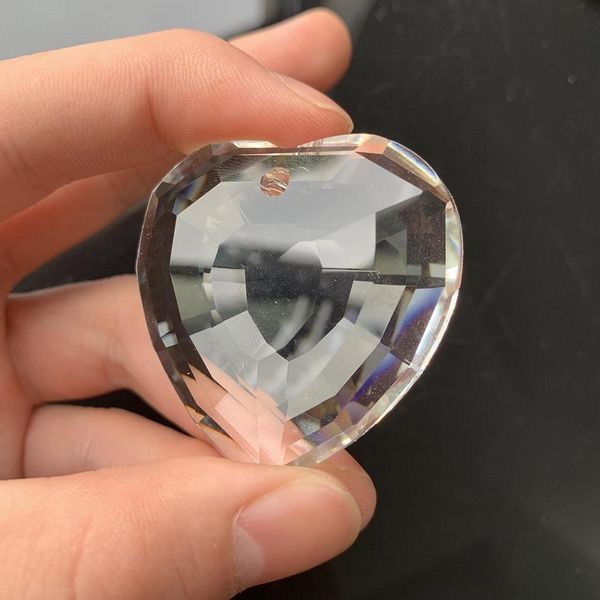 

45mm love heart faceted glass crystal chandelier prism lamp part charm pendant 1.8in suncatcher hanging diy h bbyfpm