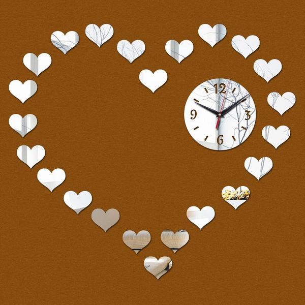 

wall clocks real sale diy clock watch home decoration mirror 3d europe quartz living room 8 inch acrylic