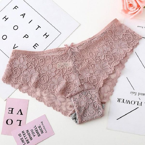 

new fashion female thongs briefs lace hollowed-out underwear women panties lingerie soft comfortable modis tanga lady1, Black;pink