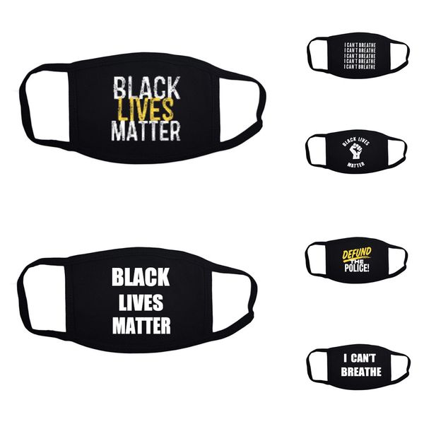 

fashion face masks face masks black explosive i can't breathe letter print mask dustproof sunscreen washable mask