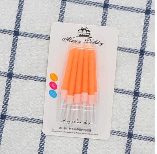 

1set 10pcs thread color birthday candles with stand cake candle event party supplies wedding party decoration wmtrhn