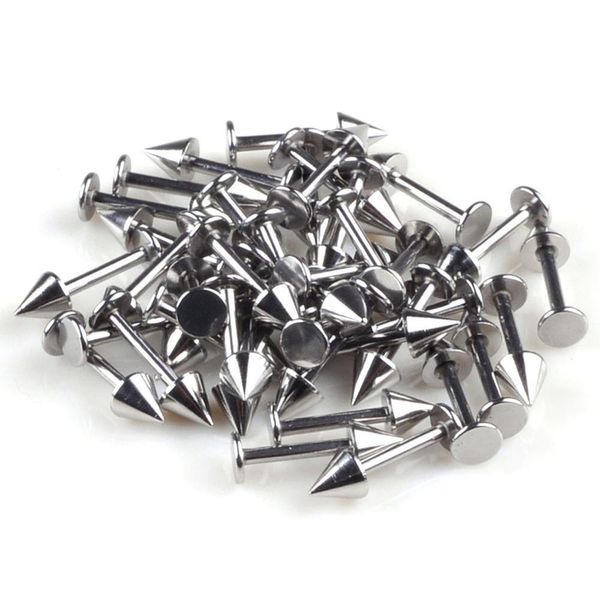 

10pc fashion stainless steel eyebrow navel belly lip tongue nose piercing bar ring labret barbell tunnel body jewelry q jllnby, Silver