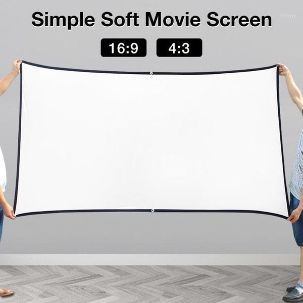

projection screens 110 inch projector screen hologram portable home cinema folding movie hd crease-resist for indoor outdoor theatre1