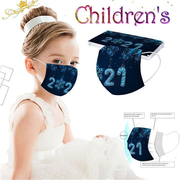 

factorymask year face happy 3 layered new disposable masks print dustproof breathable protective party decoration mouth 7 ik5f1