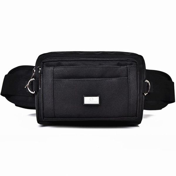 

new arrival men waist packs canvas messenger bags multi-function waist bag casual male travel bags belt adjusted