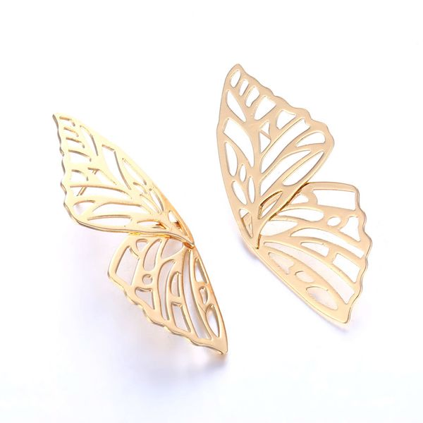 

new arrival womens earring back butterfly korea vintage stud earrings fashion jewelry goth punk accessories earrings, White