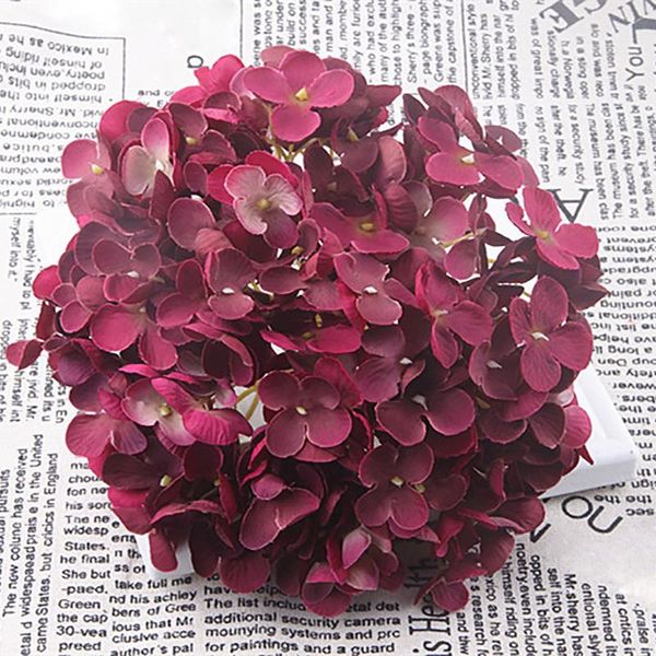 

decorative flowers & wreaths artificial roses dried foam simulation hydrangea flower head fake diy wedding 11 fork floral