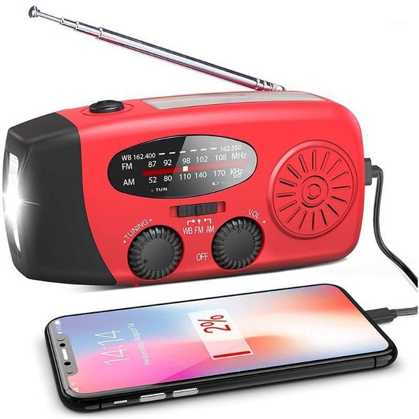 

portable multifunctional hand radio solar crank dynamo powered am/fm/noaa radio use emergency led power bank1