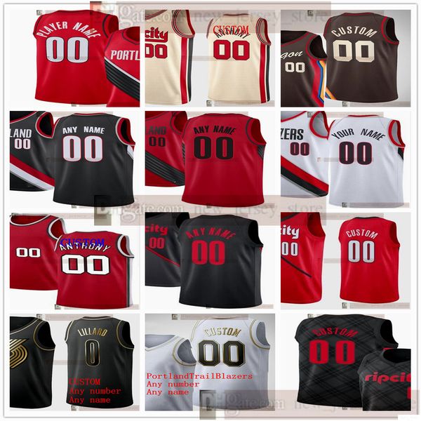 

пользовательские напечатанные 0 damian 3 cj lillard mccollum elleby 21 hassan 00 carmelo whiteity anthony 11 enes 20 гарри кантер гэри джайл, Black;red