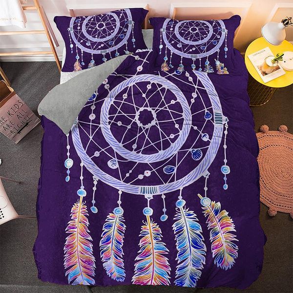 

bohemian dream bedding set king  size colorful catcher duvet cover sets with pillowcase bedspread 2/3 pcs