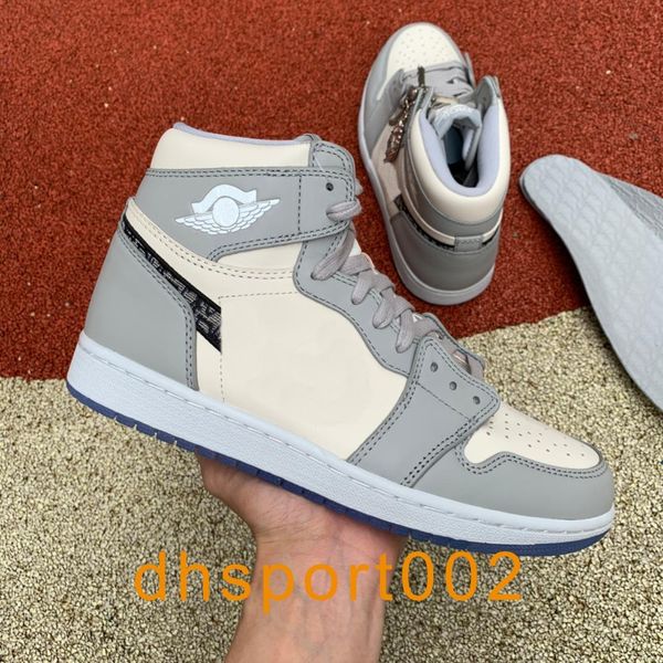 

fashion high basketball shoes 1 di og white blue black men sport outdoor with original box cn8607-002 us 5.5-11