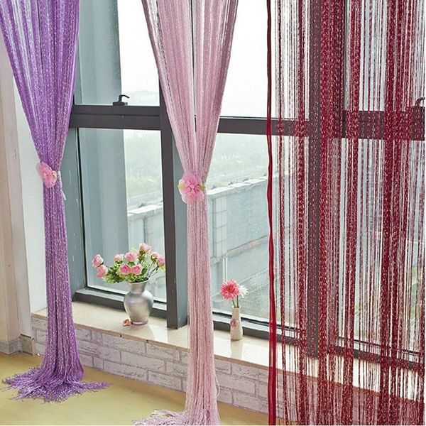 

200x100 cm luxury crystal curtain flash line shiny tassel string door window room divider home decoration cortinas & drapes