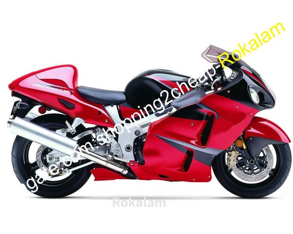 GSXR1300 GSXR 1300 rotes Verkleidungsset für Suzuki Hayabusa GSX 1300R Motorrad-Karosserie, passend für 1999–2003, 2004, 2005–2007 (Spritzguss)