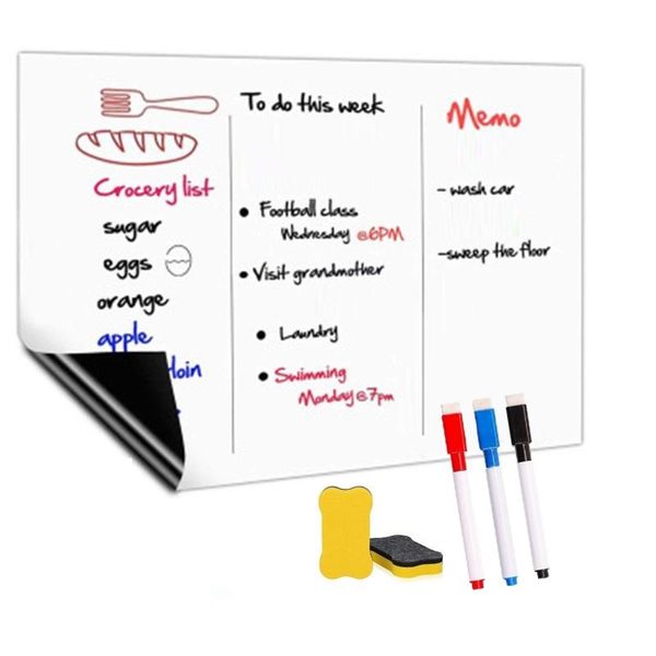 

12x16 магнитный сухой ластик белая доска для холодильника кухня холодильник магниты доска недели календарь организатор доска маркер wmtvjg