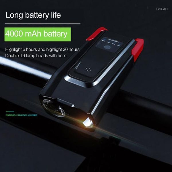 

bike lights 800 lumen induction bicycle front light set usb rechargeable smart headlight with horn 4000mah led lamp cycle1