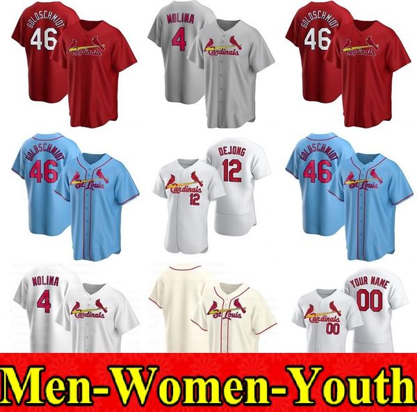 

2020 men women kids paul goldschmidt yadier molina matt carpenter paul dejong carlos martinez marcell ozuna wong dexter jerseys, Blue;black