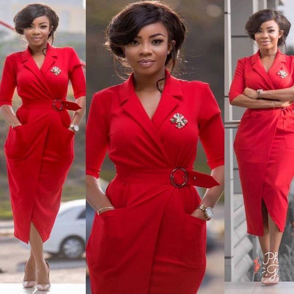 

red african dress for women african ladies clothes women robe africanine femme bazin riche office lady dress summer 2019 bazin1
