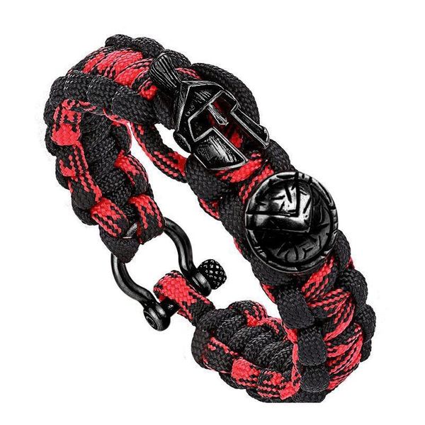 

new men bracelet sparta warrior luxury camping outdoor survival handmade bracelets women bracelets jewelry pulseira m jllvpt