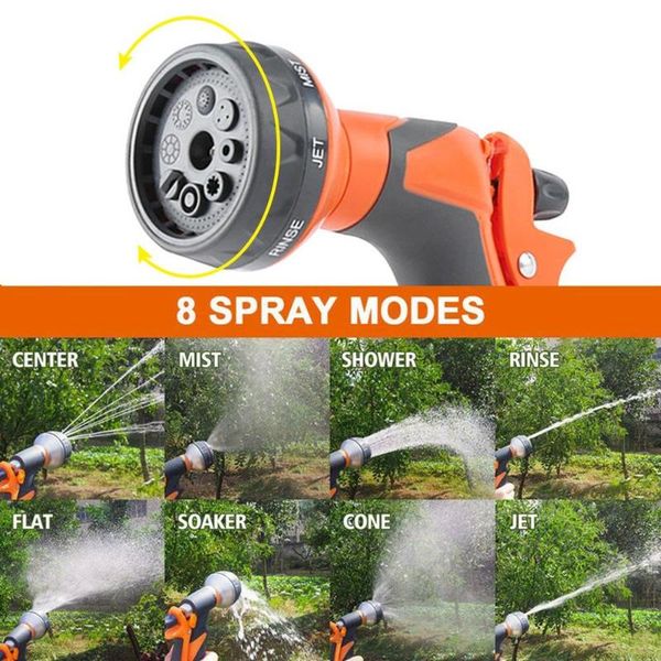 

garden hoses 8 modes adjustable pressure washer water gun sprinkler nozzle hose suitable for watering and car cleaning tool