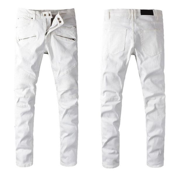 

2021 mens jeans fashion denim pants jeans for men straight true slim washed zipper denim decorated brand new style men jeans, Blue