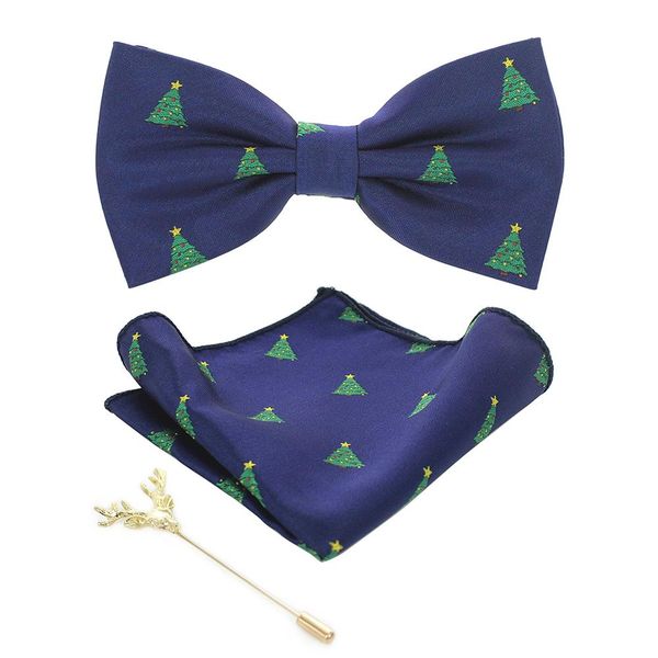 

jemygins christmas bow ties for men festival theme tie snowflake pattern pocket square elk brooch set christmas party gift q wmtdhh, Black;gray