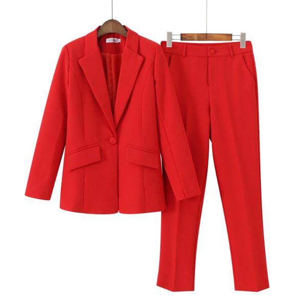 

fashionable leisure female occupation suit temperamental renown girl small sweet wind office suit two-piece light ripe wind, White