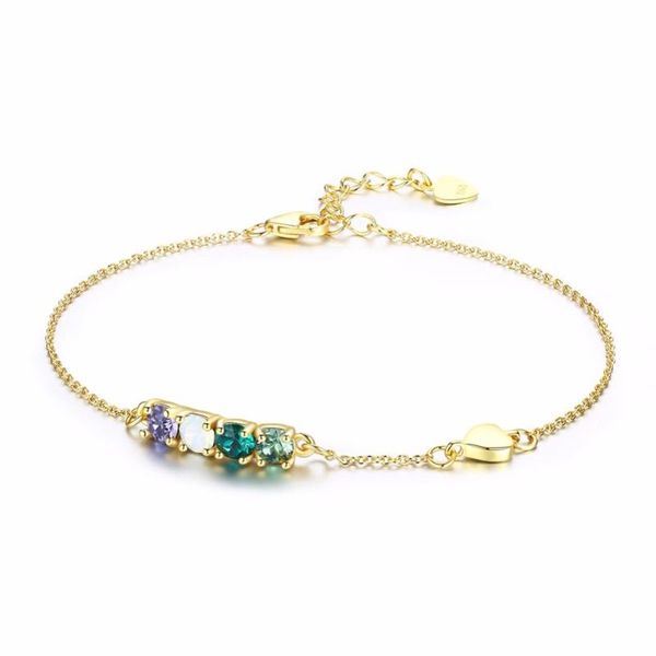 

charm bracelets s925 sterling silver bracelet fashion crystal romantic jewelry wedding high-end gift, Golden;silver
