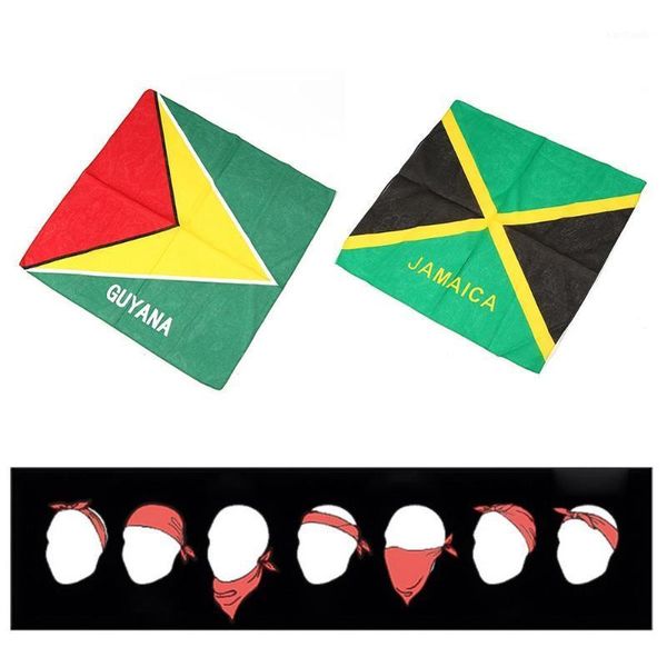 

cycling caps & masks 5pcs outdoor sport hip-hop flag face cover mask bandana headband hat sun protection scarves female neck wraps shawl1, Black