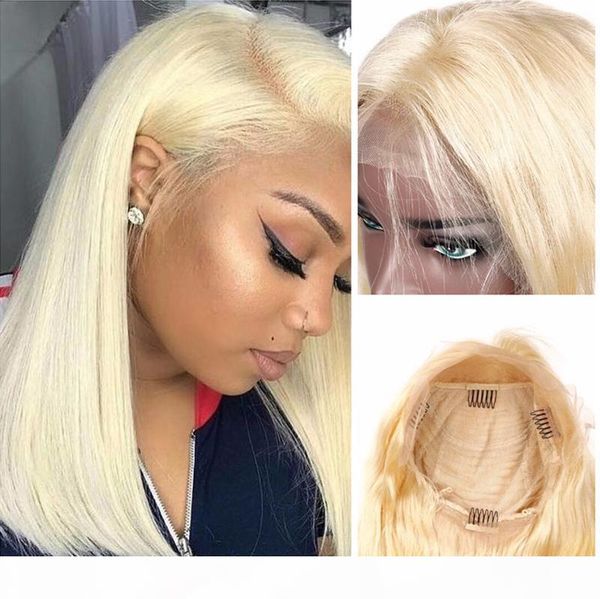 

short ombre wigs for black women ombre 1b 613 straight brazilian human hair ombre blonde lace front wigs bob, Black;brown
