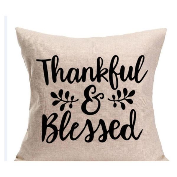 

happy thanksgiving day pillow covers fall decor cotton linen give thanks sofa throw pillow case home car cush jllyfz lucky2005